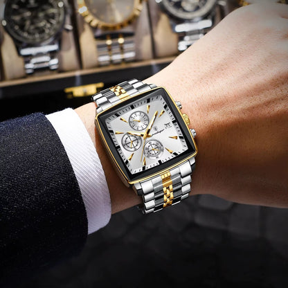 Luxury Square Luminous Chronograph Men'S Watch