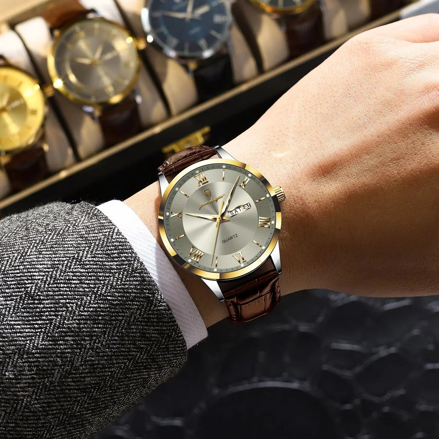 Original Leather Luminous Business Men'S Watches