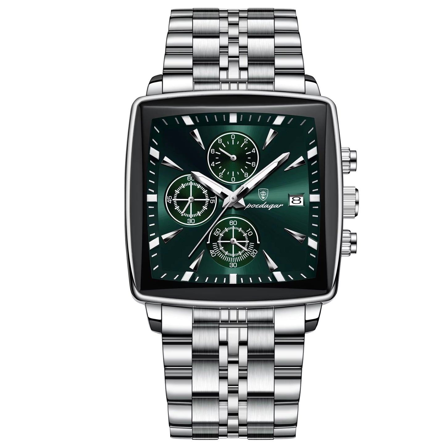 Luxury Square Luminous Chronograph Men'S Watch