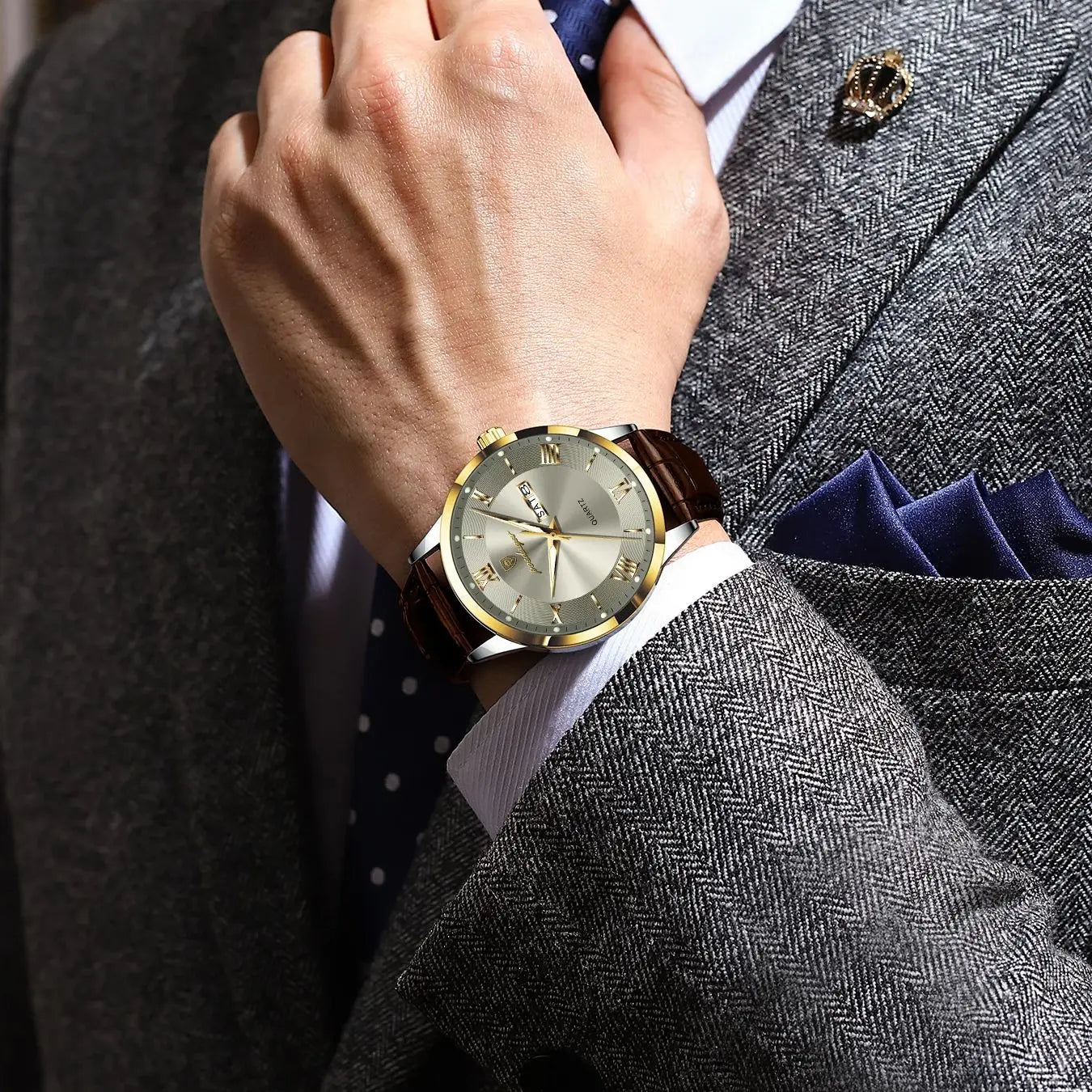 Original Leather Luminous Business Men'S Watches