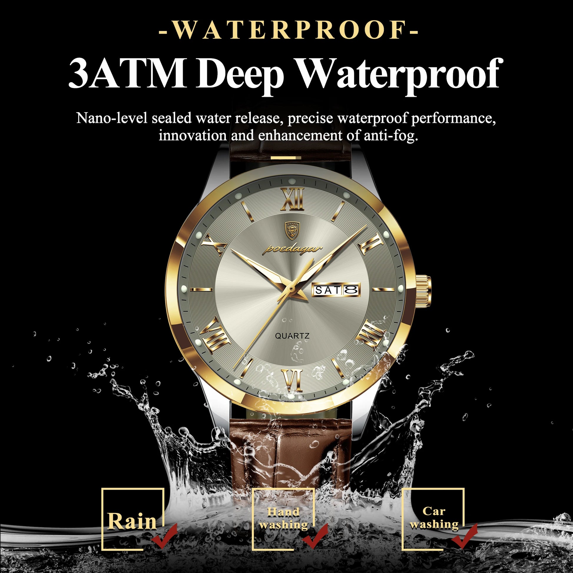 Original Leather Luminous Business Men'S Watches