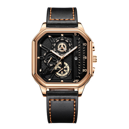 Luxury Big Dial Casual PU Leather Strap Men Watch