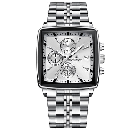 Luxury Square Luminous Chronograph Men'S Watch