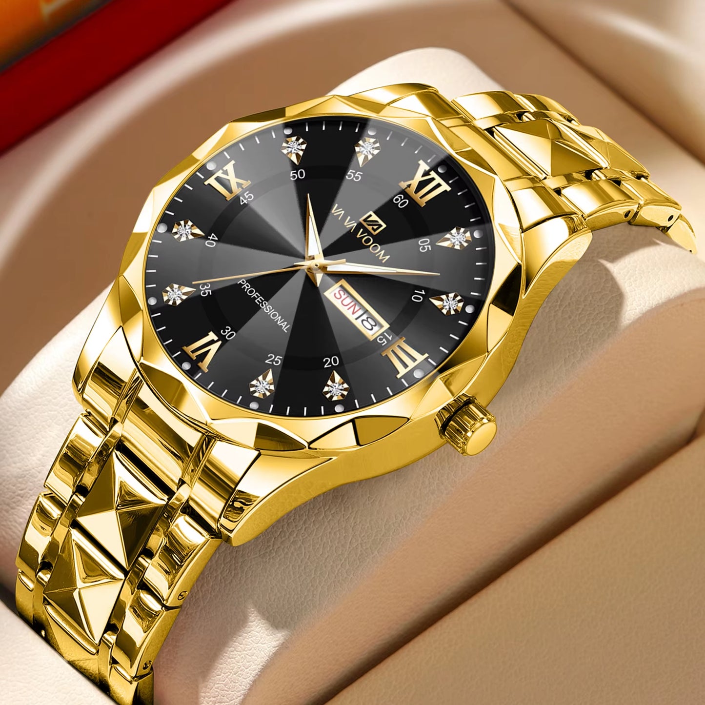 Luxury Night Glow Double Calendar Business Watch