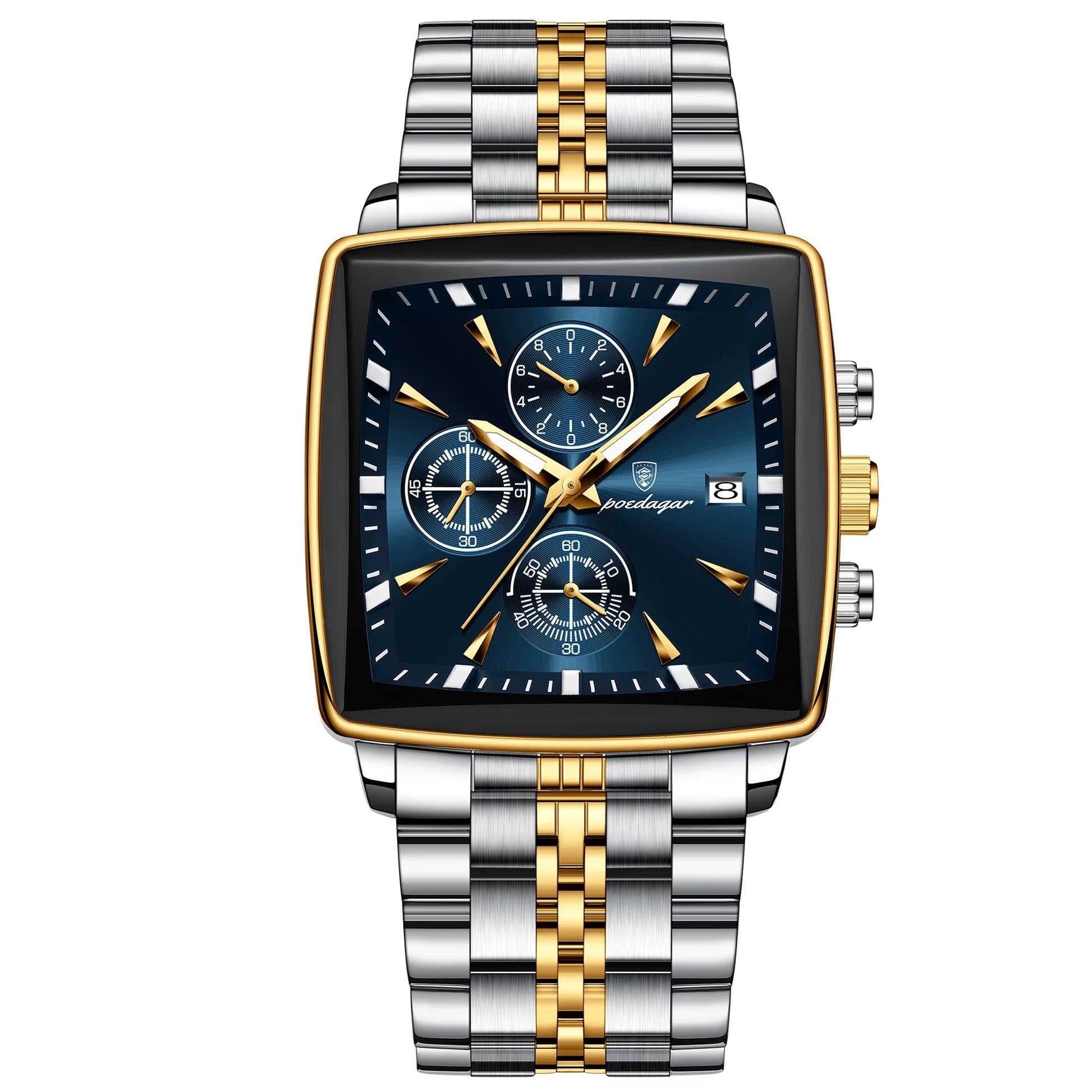 Luxury Square Luminous Chronograph Men'S Watch