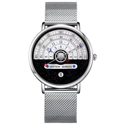 Unique Auto Date Stainless Steel Strap Wristwatch