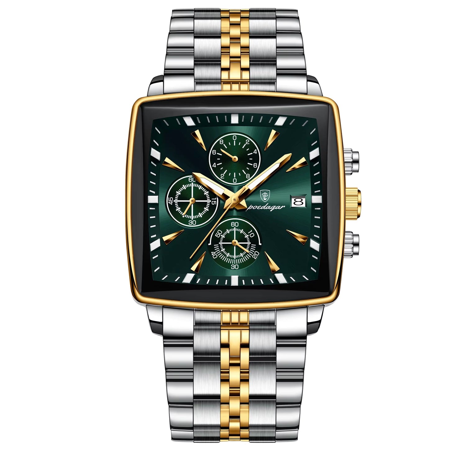 Luxury Square Luminous Chronograph Men'S Watch