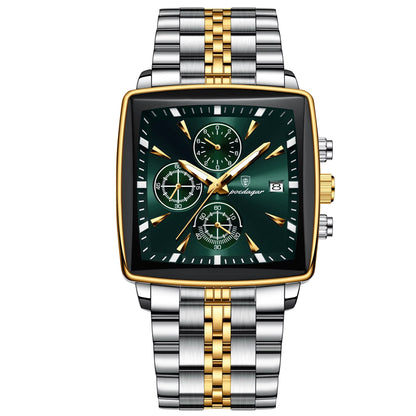 Luxury Square Luminous Chronograph Men'S Watch