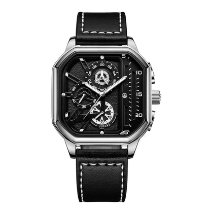 Luxury Big Dial Casual PU Leather Strap Men Watch