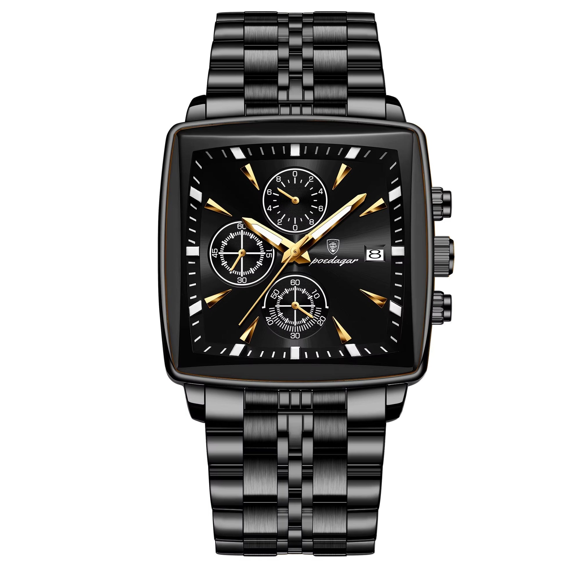 Luxury Square Luminous Chronograph Men'S Watch