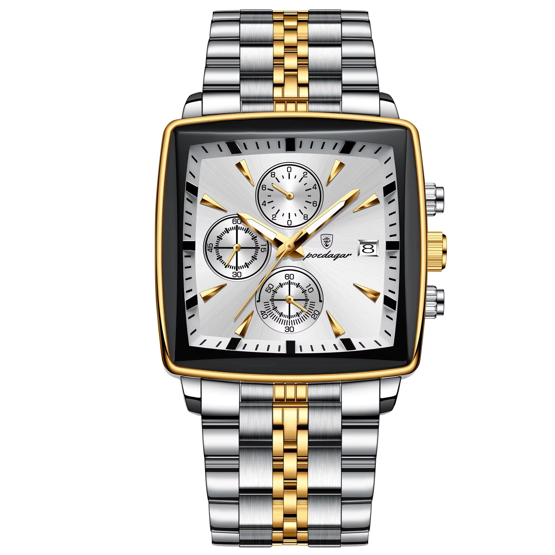 Luxury Square Luminous Chronograph Men'S Watch
