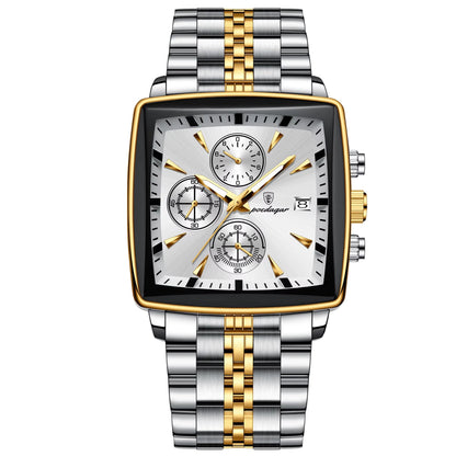 Luxury Square Luminous Chronograph Men'S Watch