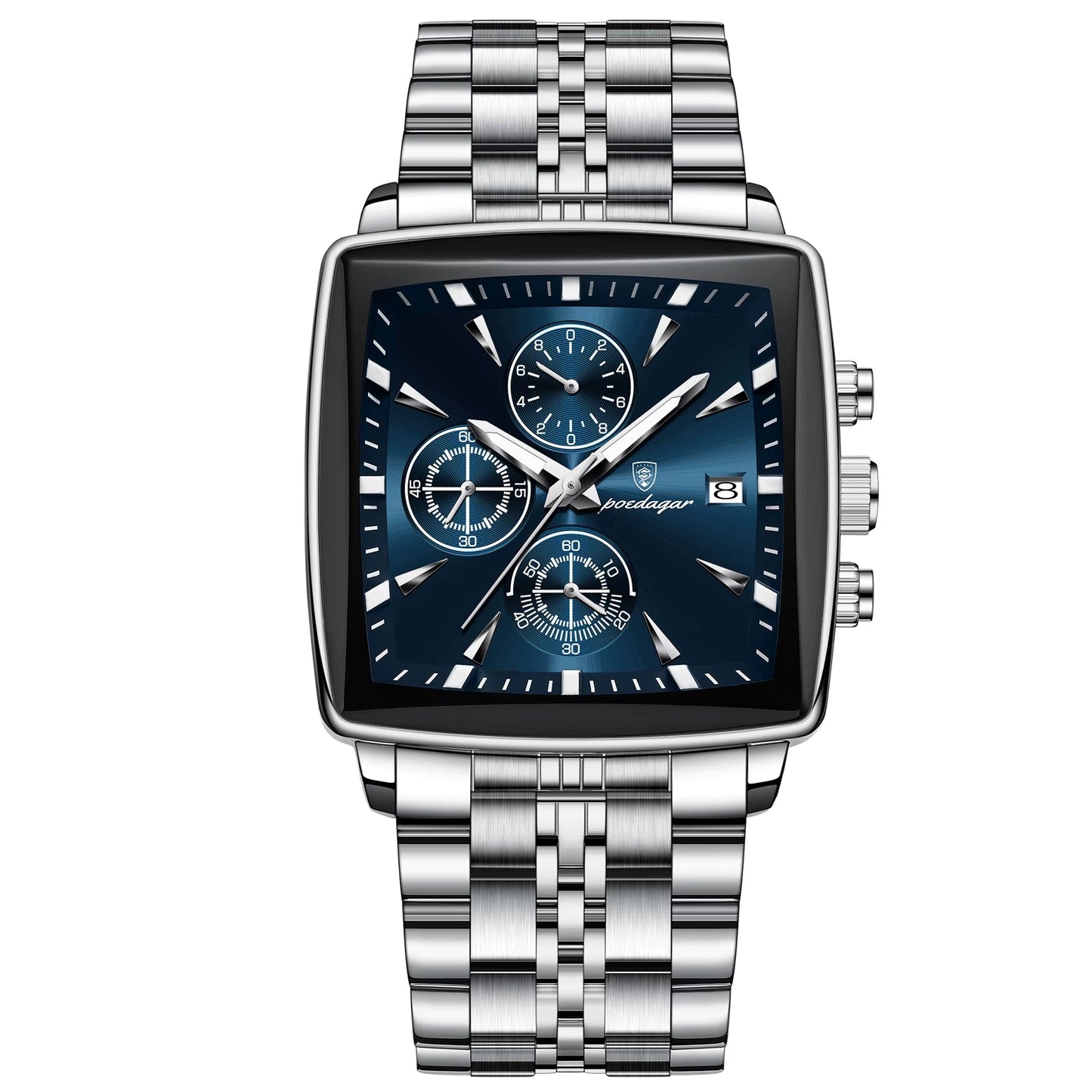 Luxury Square Luminous Chronograph Men'S Watch