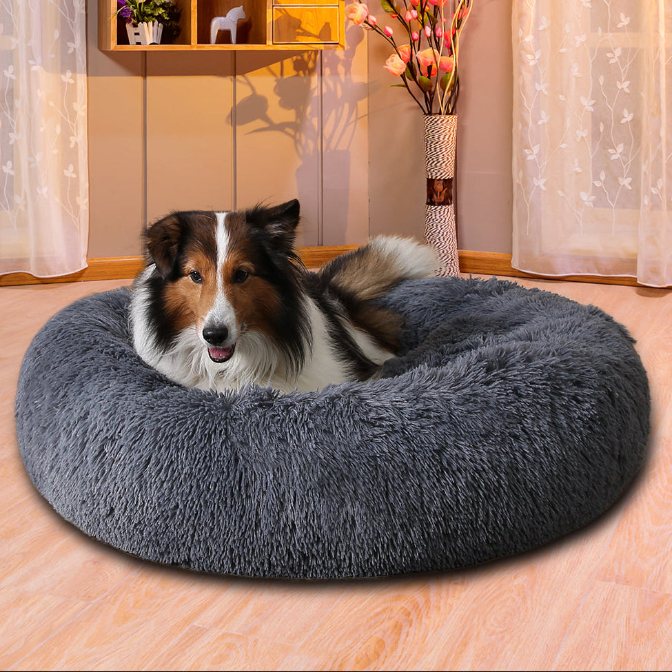 Fluffy Donut Plush Pet Warm Cushion