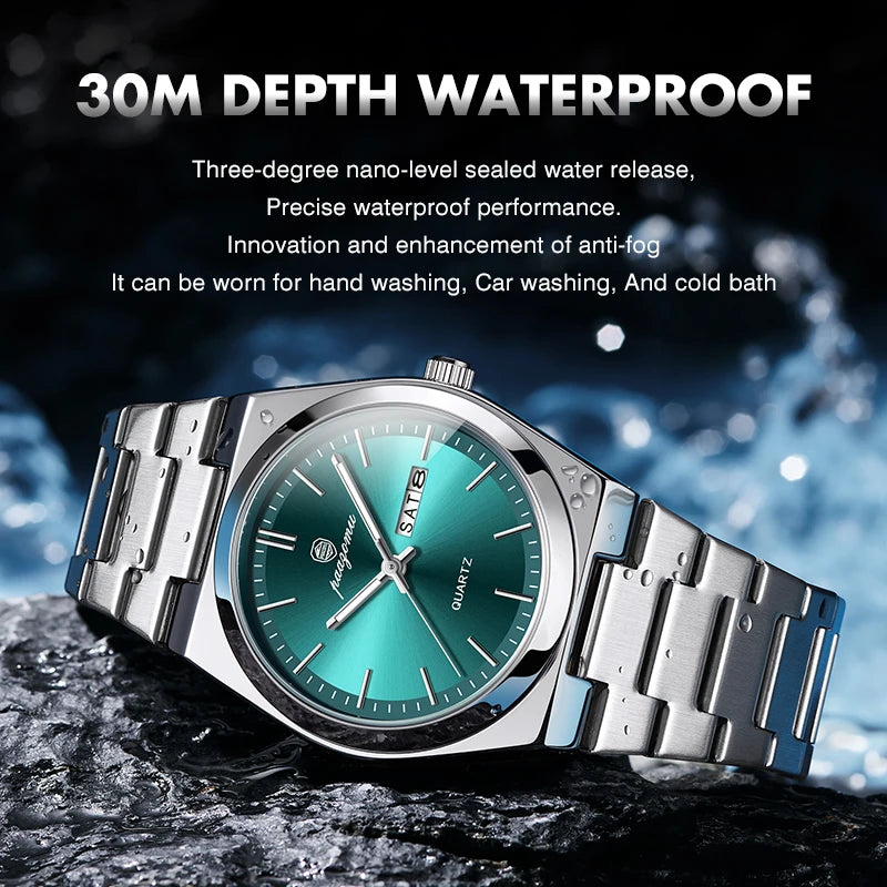 Stainless Steel Waterproof Luminous Man Watch