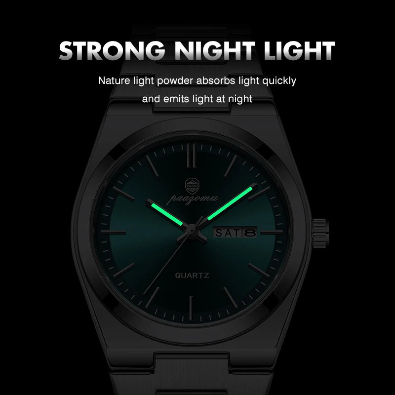 Stainless Steel Waterproof Luminous Man Watch