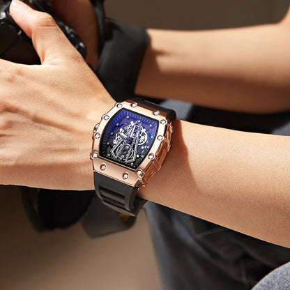 Waterproof Sport Square Luminous Watch for Men