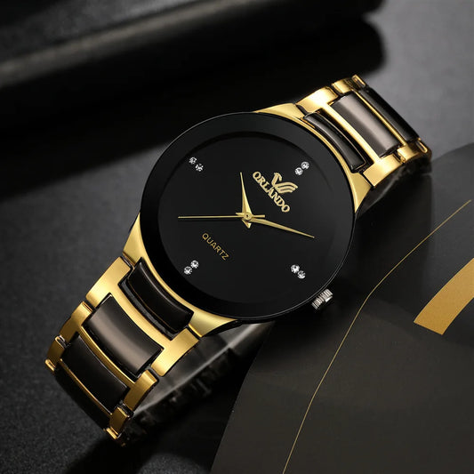 Black Dial Men Business Watch