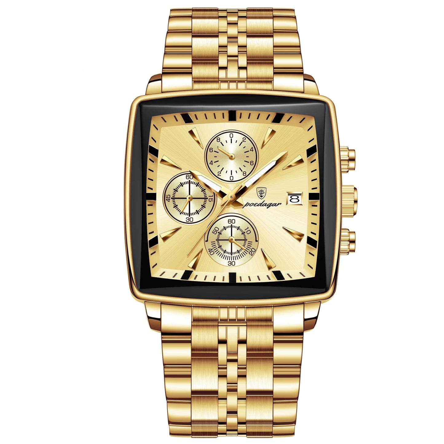 Luxury Square Luminous Chronograph Men'S Watch