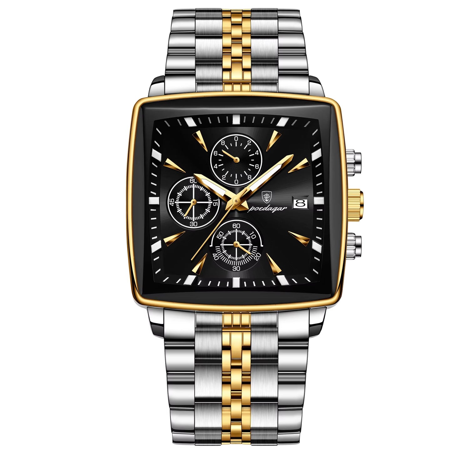 Luxury Square Luminous Chronograph Men'S Watch