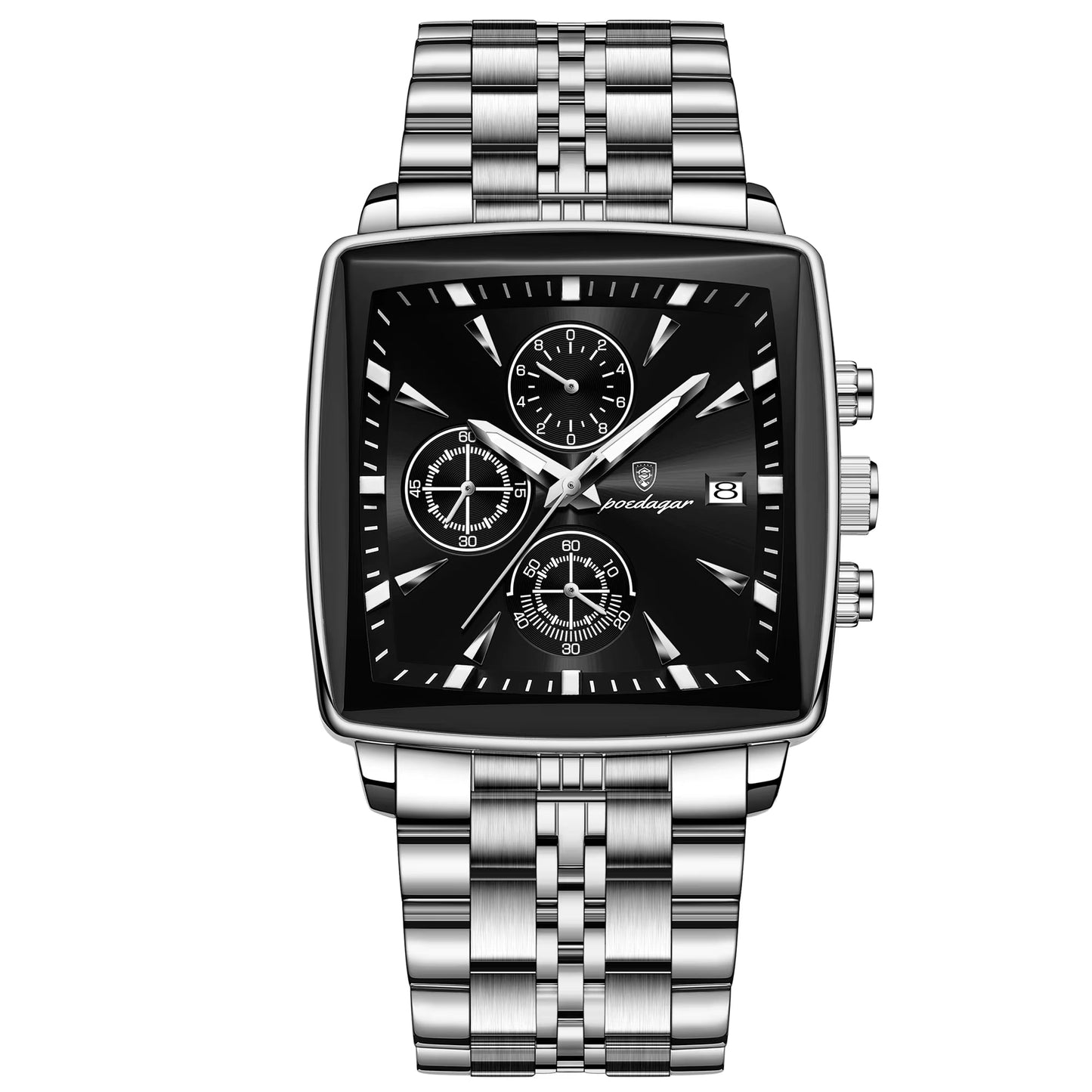 Luxury Square Luminous Chronograph Men'S Watch