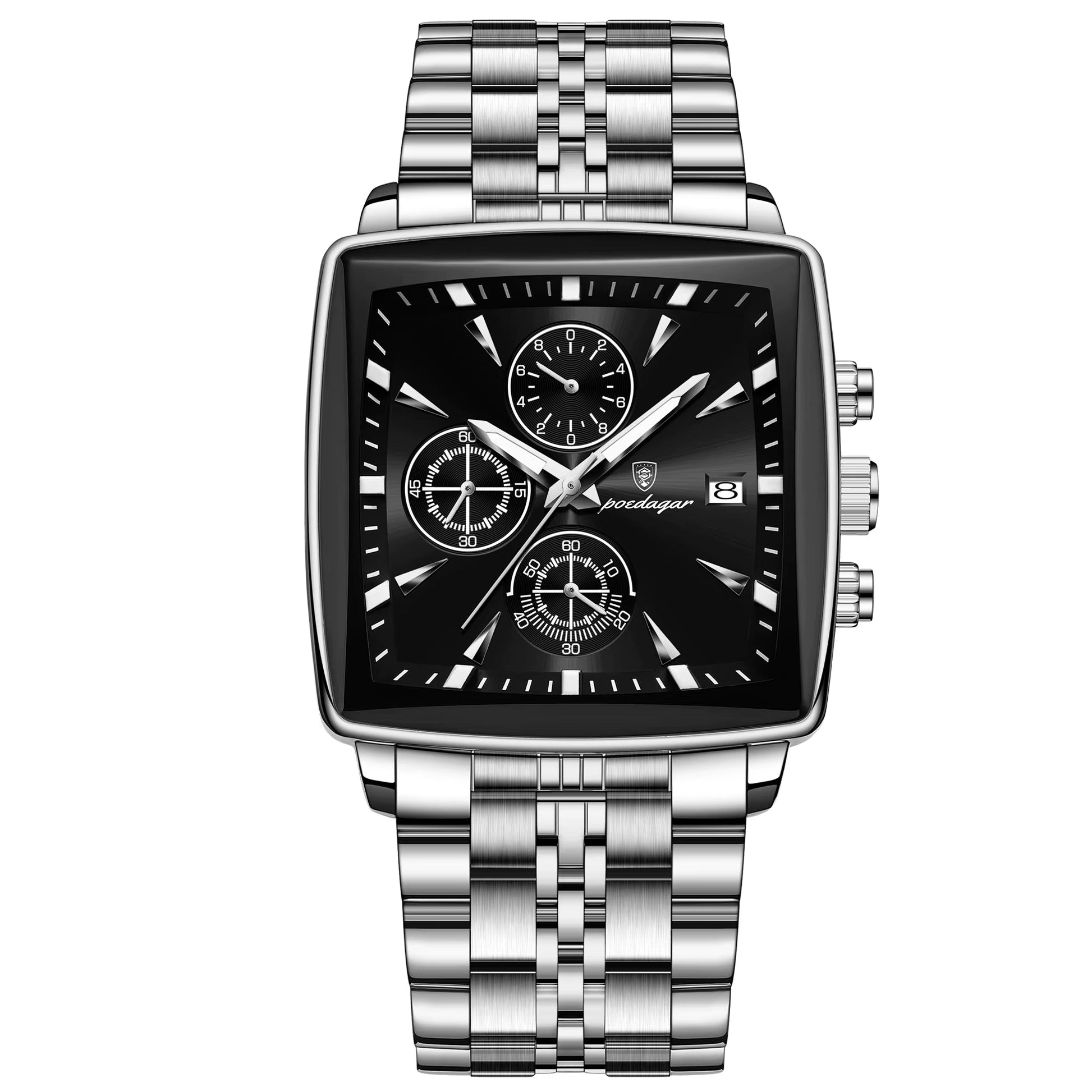 Luxury Square Luminous Chronograph Men'S Watch